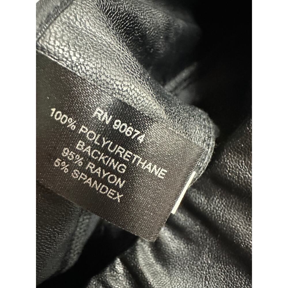Boston Proper Womens Black Aspen Faux Leather Pull On Legging Sz XS Edgy Grunge - Picture 7 of 7